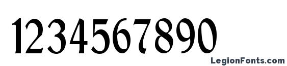 GaelicCondensed Regular Font, Number Fonts