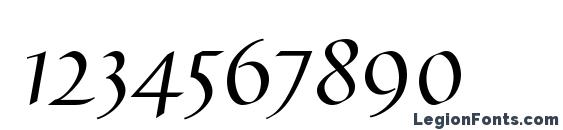 Gaius LT Regular Straight Font, Number Fonts