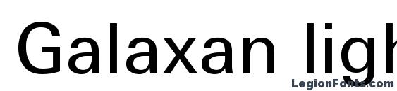 Galaxan light font, free Galaxan light font, preview Galaxan light font