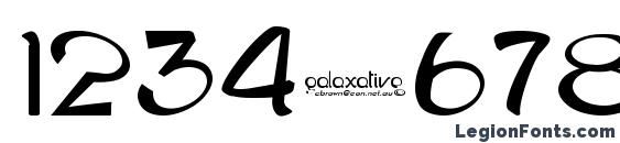 Galaxative Font, Number Fonts