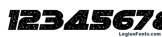 Galaxy 1 Condensed Italic Font, Number Fonts