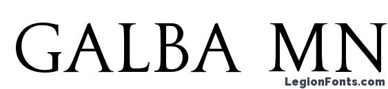 шрифт Galba mn, бесплатный шрифт Galba mn, предварительный просмотр шрифта Galba mn