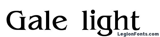 Gale light font, free Gale light font, preview Gale light font