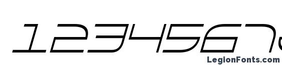 Galga Condensed Italic Font, Number Fonts
