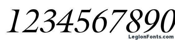 Gallery italic Font, Number Fonts