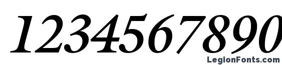 Galliard Bold Italic BT Font, Number Fonts