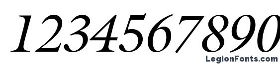 Galliard Italic BT Font, Number Fonts