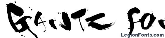 шрифт Gantz font, бесплатный шрифт Gantz font, предварительный просмотр шрифта Gantz font
