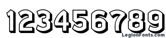 Ganymede3d Font, Number Fonts