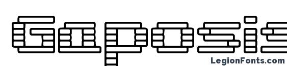 шрифт Gaposis outline (brk), бесплатный шрифт Gaposis outline (brk), предварительный просмотр шрифта Gaposis outline (brk)