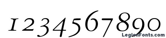Garamond 3 Italic Old Style Figures Font, Number Fonts