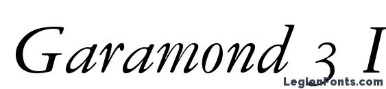 Garamond 3 Italic Old Style Figures Font