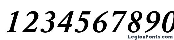 Garamond A.Z PS Bold Italic Font, Number Fonts