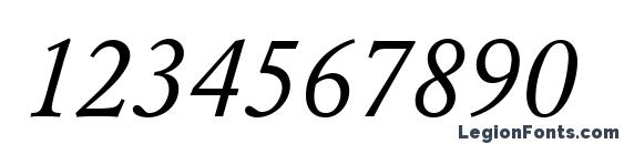 Garamond A.Z PS Normal Italic Font, Number Fonts