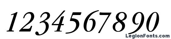 Garamond cond Light Italic Font, Number Fonts