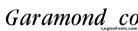 Шрифт Garamond cond Light Italic