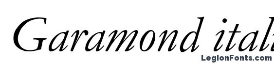шрифт Garamond italic, бесплатный шрифт Garamond italic, предварительный просмотр шрифта Garamond italic