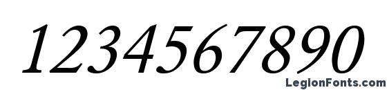 Garamond Normal Italic Font, Number Fonts