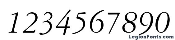 Garamond Reprise SSi Italic Font, Number Fonts