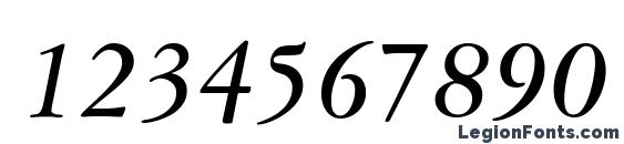 Garamond Three LT Bold Italic Font, Number Fonts