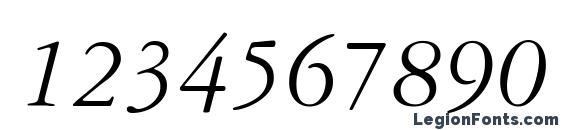 Garamond Three LT Italic Font, Number Fonts