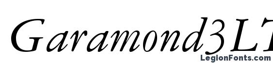 шрифт Garamond3LTStd Italic, бесплатный шрифт Garamond3LTStd Italic, предварительный просмотр шрифта Garamond3LTStd Italic