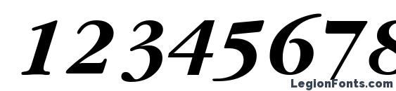 GaramondATT BoldItalic Font, Number Fonts