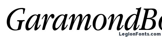 GaramondBookNarrowCTT Italic Font