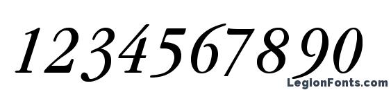 Garamondcond light italic regular Font, Number Fonts