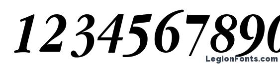 GaramondNarrowATT BoldItalic Font, Number Fonts