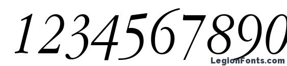 GaramondNarrowATT Italic Font, Number Fonts