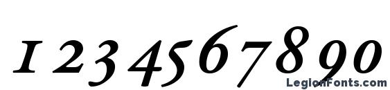 Garamondprossk bold italic Font, Number Fonts