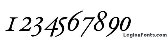 Garamondprossk italic Font, Number Fonts