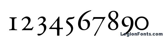 Garamondprossk regular Font, Number Fonts