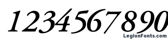 Garamondssk bold italic Font, Number Fonts