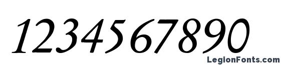 Garfeld Original Italic Font, Number Fonts