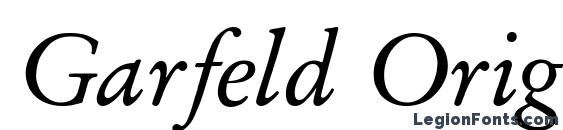 Garfeld Original Italic Font