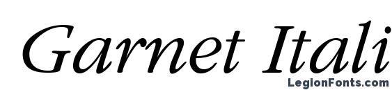 Шрифт Garnet Italic