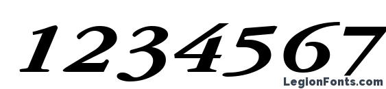 GarnetBroad Bold Italic Font, Number Fonts