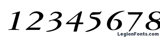 GarnetBroad Italic Font, Number Fonts