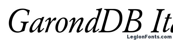 GarondDB Italic Font, PC Fonts