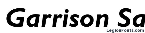 шрифт Garrison Sans BOLDITALIC, бесплатный шрифт Garrison Sans BOLDITALIC, предварительный просмотр шрифта Garrison Sans BOLDITALIC