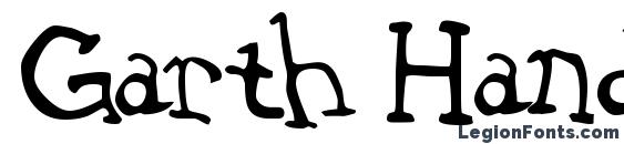 шрифт Garth Hand, бесплатный шрифт Garth Hand, предварительный просмотр шрифта Garth Hand