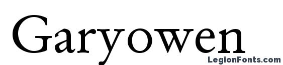 Garyowen font, free Garyowen font, preview Garyowen font
