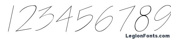 Gasparillassk italic Font, Number Fonts