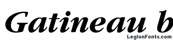Gatineau bold italic Font