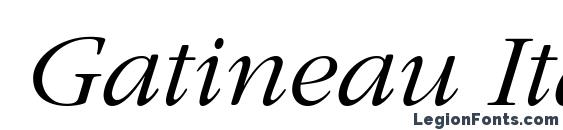 Gatineau Italic font, free Gatineau Italic font, preview Gatineau Italic font
