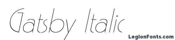 Gatsby Italic font, free Gatsby Italic font, preview Gatsby Italic font
