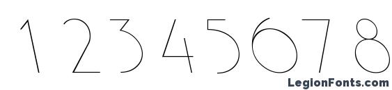 GatsbyBackslant Regular Font, Number Fonts