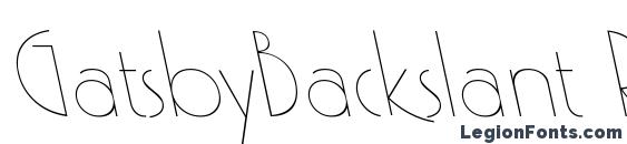GatsbyBackslant Regular Font
